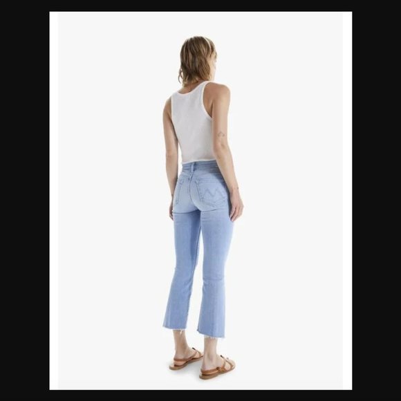 MOTHER | The Insider Crop Step Fray Embroidered Jeans (Crafty Side) Size 32 NWT - Picture 4 of 7